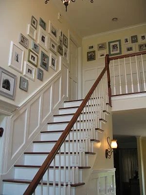 wainscoting on the stairs and hallway, Sawdust Girl on Bekob