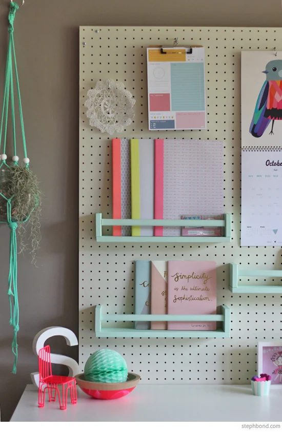 bekvam spice rack pegboard desk