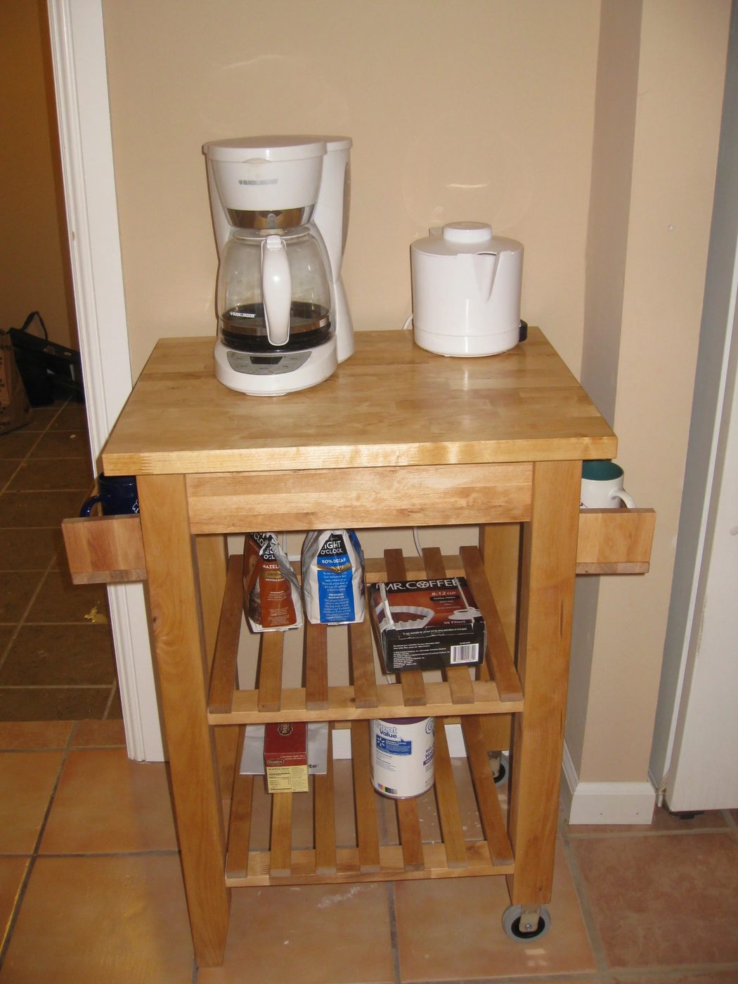 bekvam spice rack mugs coffee cart