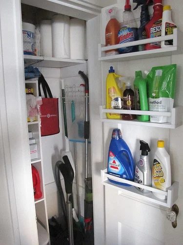 bekvam spice rack cleaning supplies broom closet