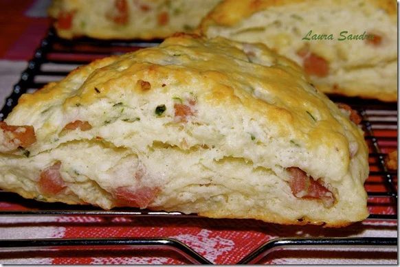 little chef and I ham and herb scones