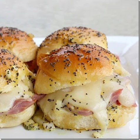 The girl who ate everything ham and cheese sliders
