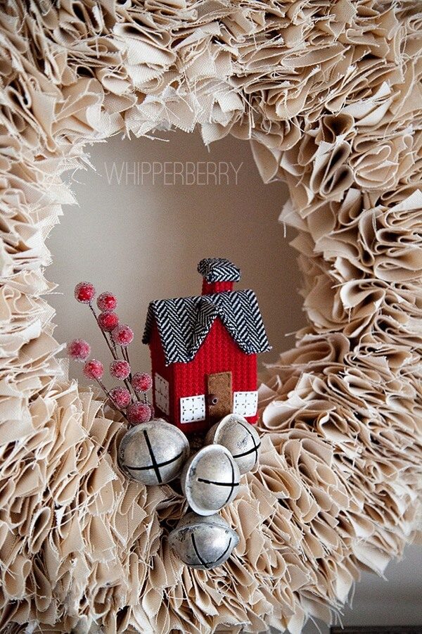 Decorate your winter white wreath with little items by Whipperberry featured on Bekob.com Winter Wreaths