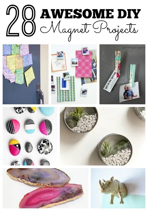 Looking for an straightforward and fun Handmade project to tackle on a slow weekend day? Try one of these 28 Handmade magnet projects, which would also make great gifts! 28 solid H