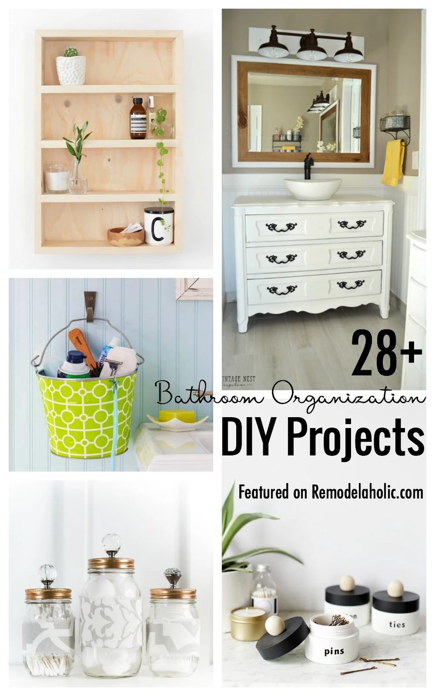 A bathroom can be calming when it is organized. Find a place for everything with these 28+ Bathroom Organization Handmade Projects featured on Bekob.com #bathroom #bathroomorganiz
