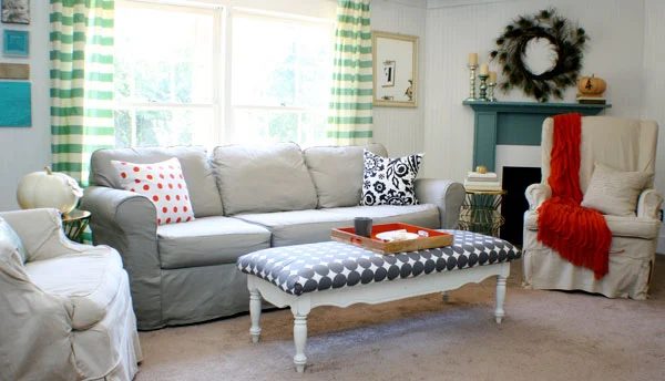 A new sofa is expensive! It can be hard to justify a new sofa purchase, especially if your old one is still comfortable and functional. Instead of buying a new one try one of these