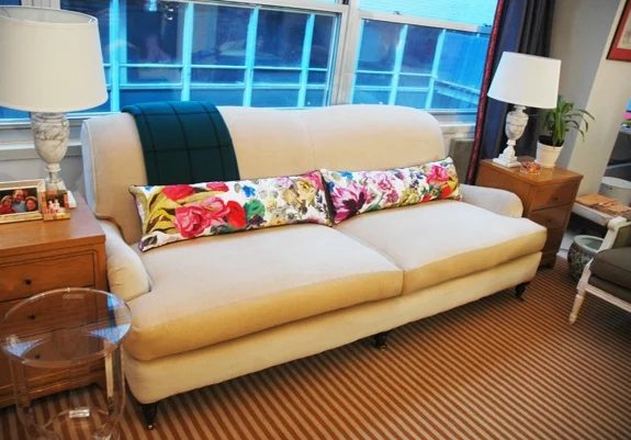 A new sofa is expensive! It can be hard to justify a new sofa purchase, especially if your old one is still comfortable and functional. Instead of buying a new one try one of these