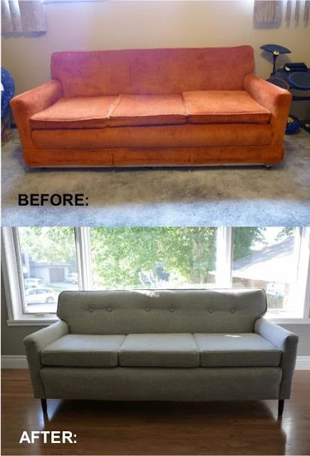 A new sofa is expensive! It can be hard to justify a new sofa purchase, especially if your old one is still comfortable and functional. Instead of buying a new one try one of these