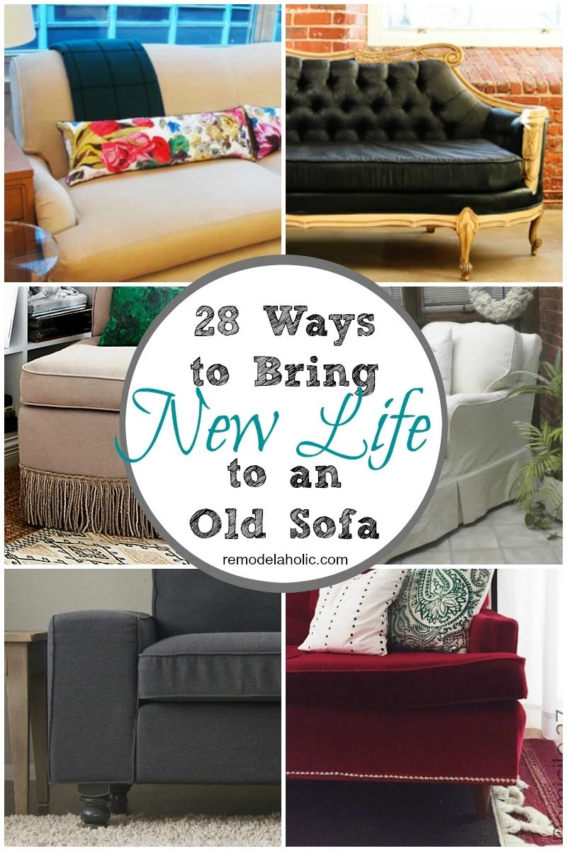 A new sofa is expensive! It can be hard to justify a new sofa purchase, especially if your old one is still comfortable and functional. Instead of buying a new one try one of these
