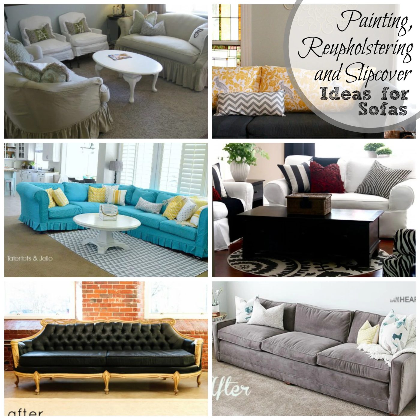 A new sofa is expensive! It can be hard to justify a new sofa purchase, especially if your old one is still comfortable and functional. Instead of buying a new one try one of these