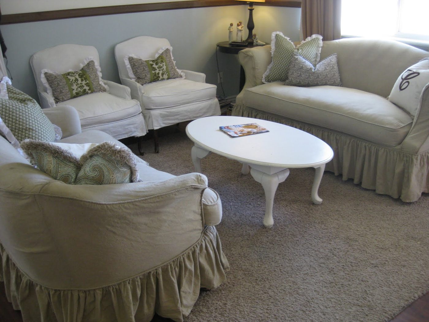 A new sofa is expensive! It can be hard to justify a new sofa purchase, especially if your old one is still comfortable and functional. Instead of buying a new one try one of these