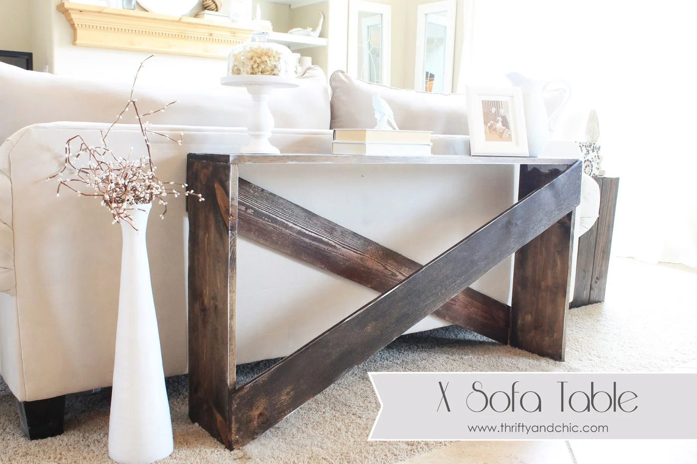 direct handmade x sofa table, featured on Bekob.com