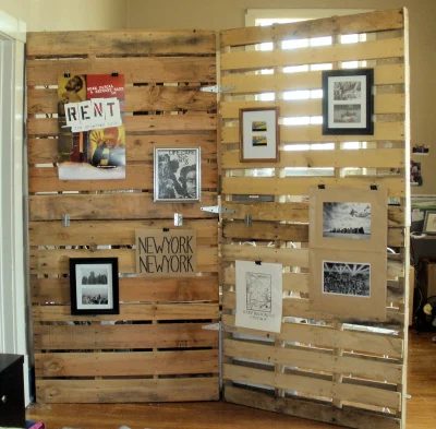handmade room divider wood pallet