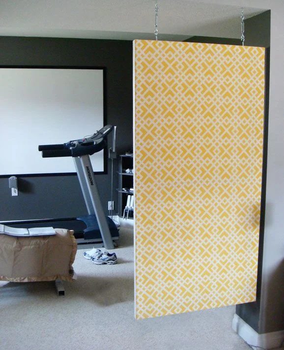 hanging room divider canvas fabric handmade