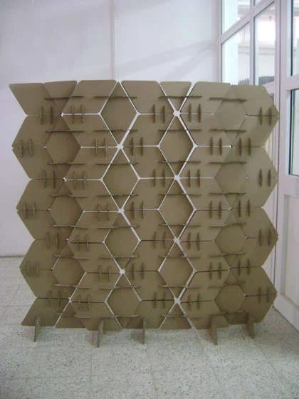 cardboard puzzle room divider Handmade