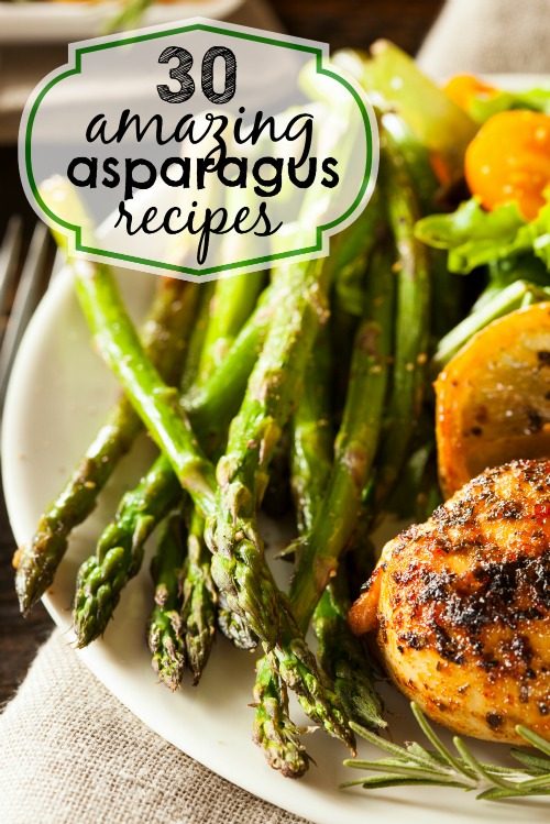 Asparagus, a tasty spring vegetable, can protect against heart disease and cancer. Eat more asparagus by trying these 30 delicious asparagus recipes! 30 Delicious Asparagus Recipes