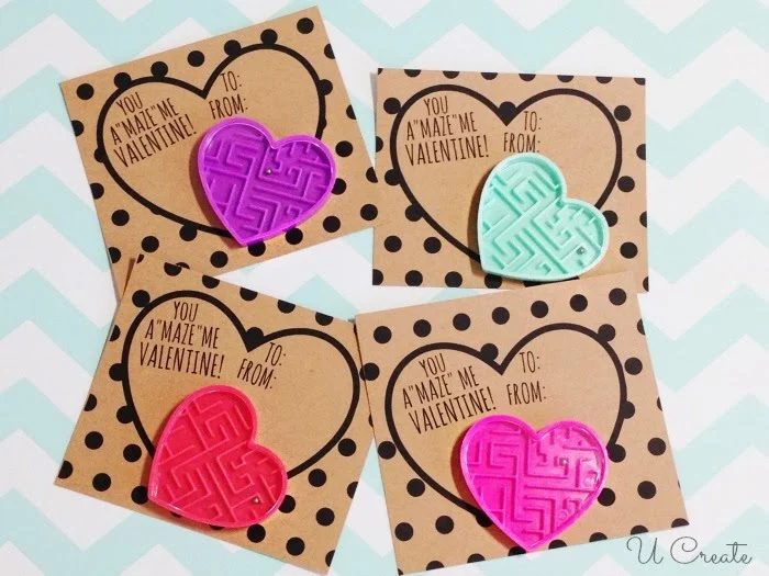 Sometimes there can be too much candy on Valentine's Day. Avoid too much sugar by gifting one of these 30 Clever Food-Free Valentines for Kids - tipsaholic, #valentines, #valentine