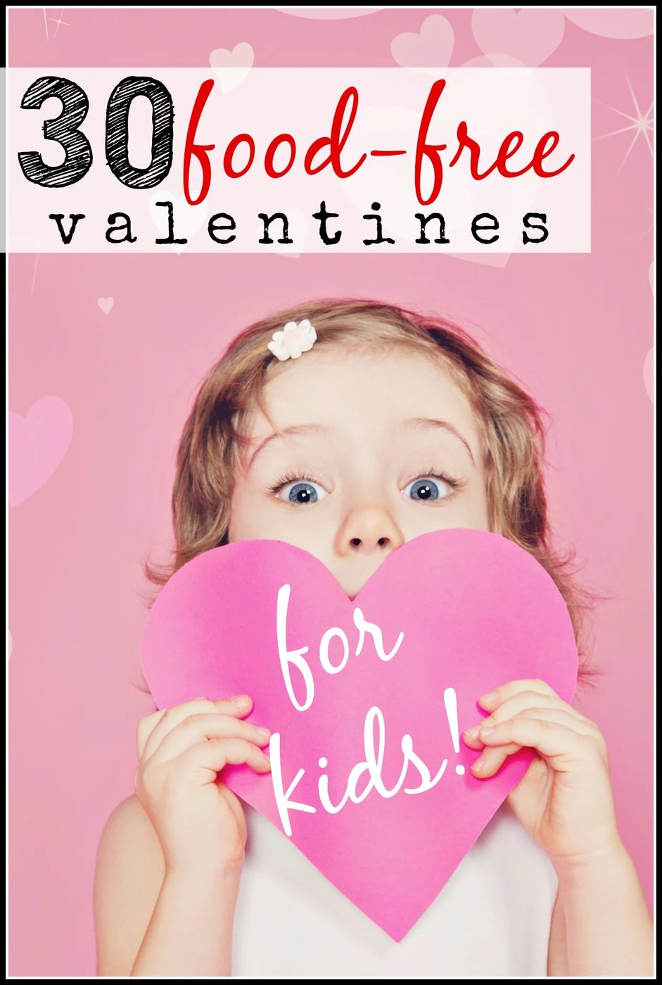 Sometimes there can be too much candy on Valentine's Day. Avoid too much sugar by gifting one of these 30 Clever Food-Free Valentines for Kids - tipsaholic, #valentines, #valentine