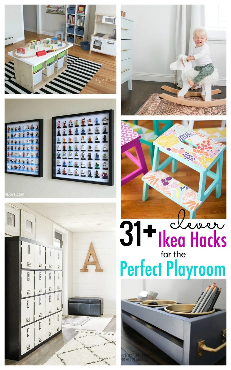 Time to makeover the playroom with these 30+ Clever IKEA Hacks for the Playroom featured on Bekob.com