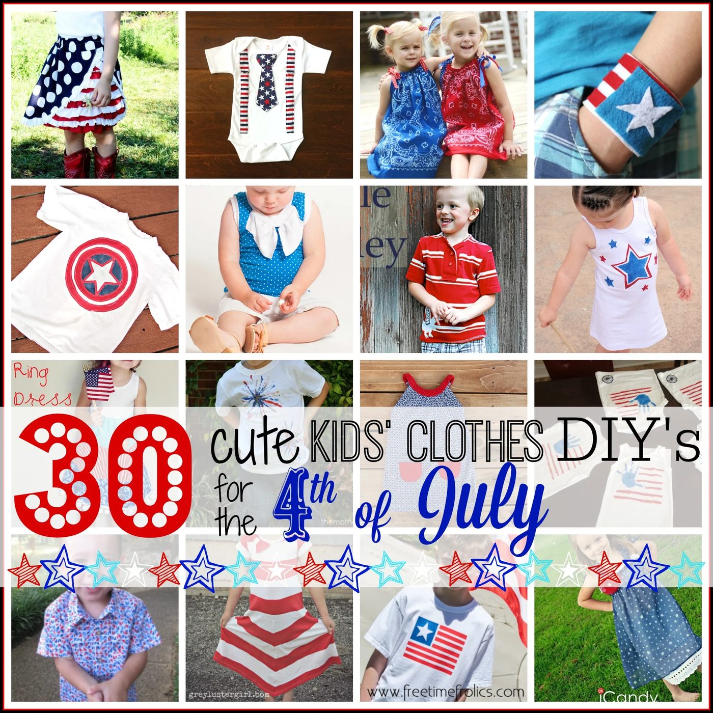 30 Cute Kids' Clothes DIYs for the 4th of July @Tipsaholic #diykidsclothes #patriotic
