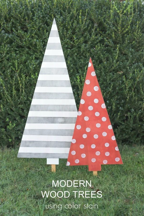 Modern Wood Trees Using Color Stain 1