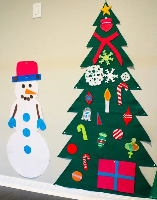 Felt Trees Snowman 1