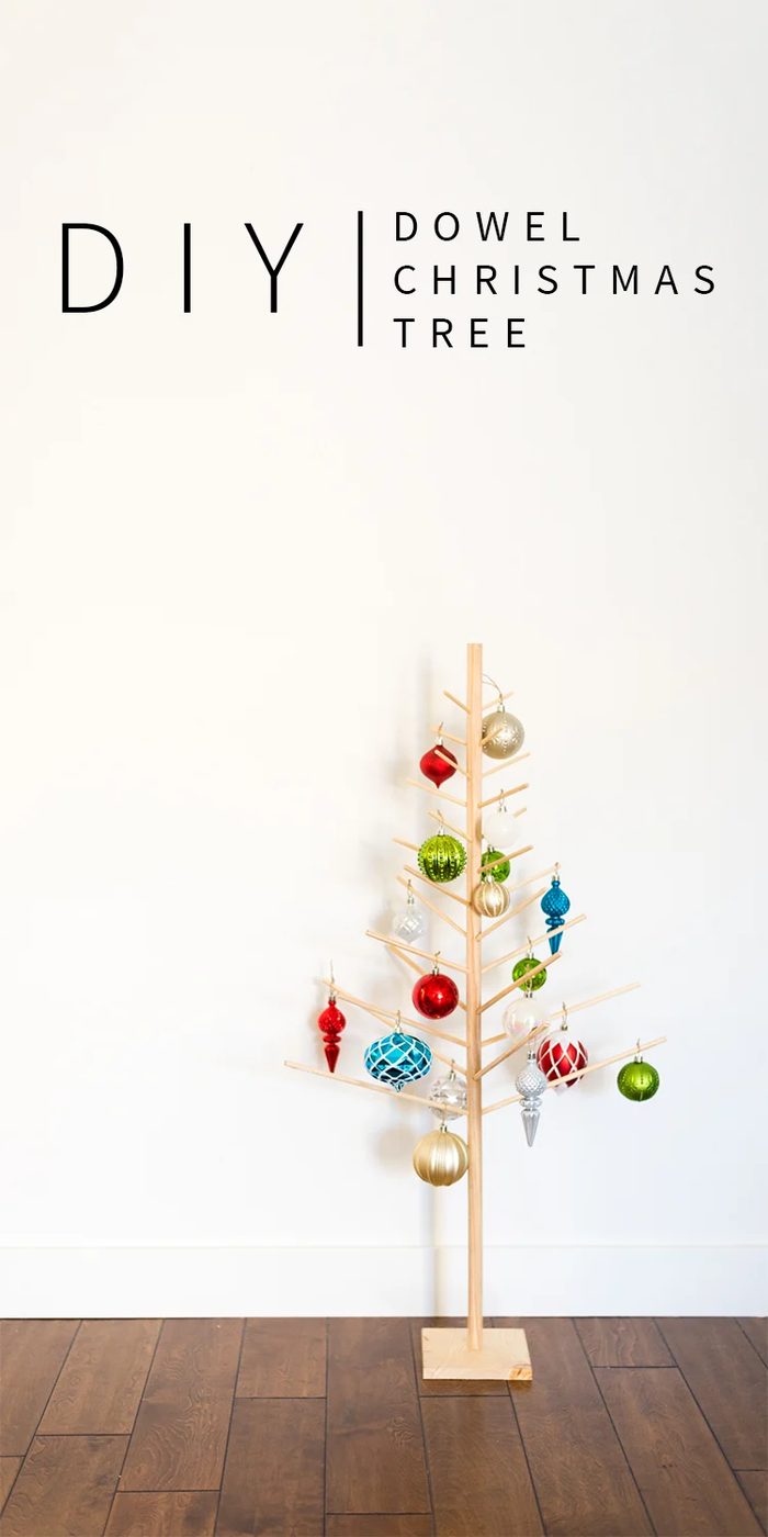 Handmade Wooden Dowel Christmas Tree Vintagerevivals.com