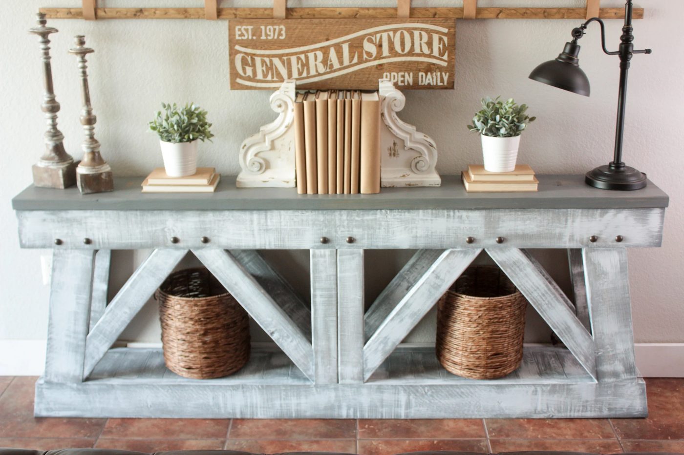 Handmade Slim Truss Console Table18 (1 Of 1) 0