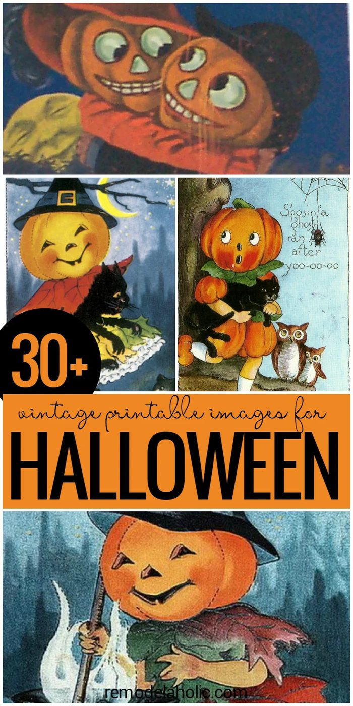 Add something fun and unique to your Halloween decor with one of these 30+ Free Printable Vintage Halloween Images featured on Bekob.com
