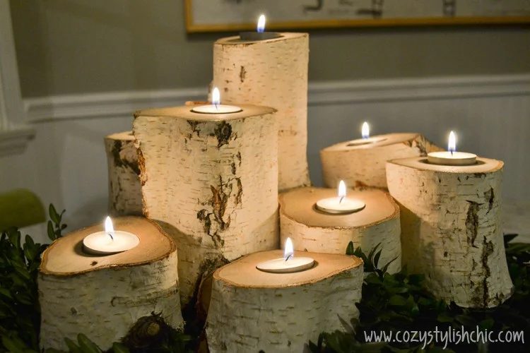 Tree Stump Candle Holder 12
