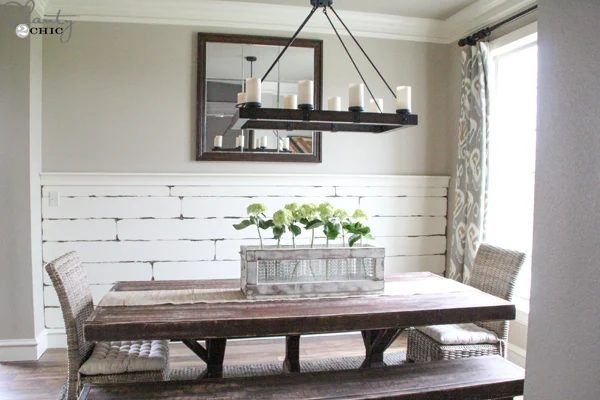 Handmade Distressed Plank Wall