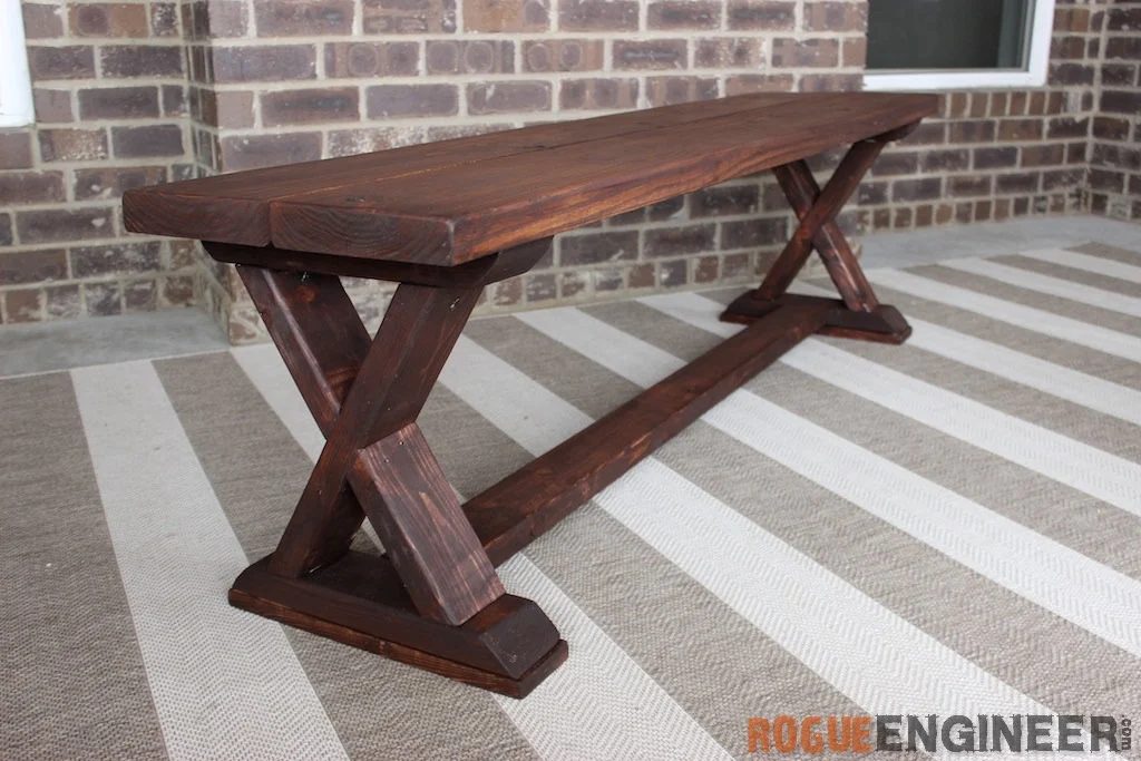 Handmade X Brace Bench Free Plans Rogue Engineer 1