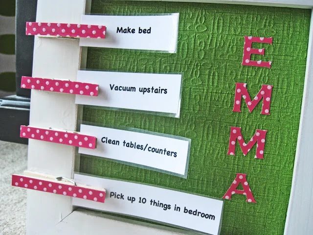 chore chart emma