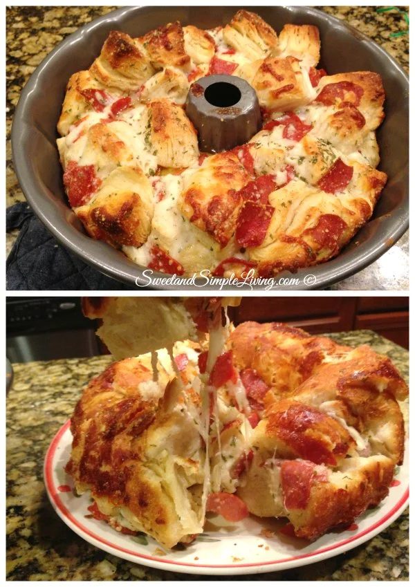 straightforward pull apart pizza bread recipe