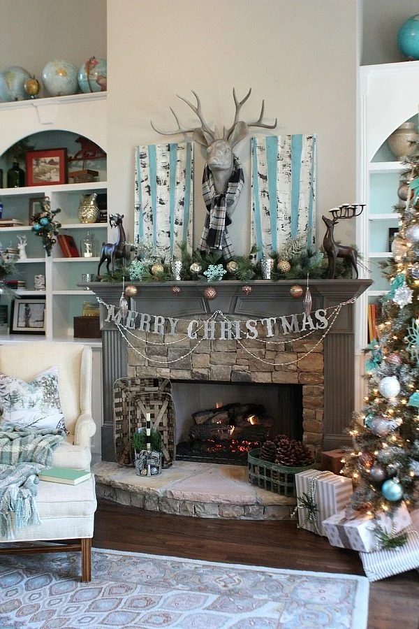 Get Ready To Decorate Your Fireplace Mantel For Christmas So May Fun And Unique options In This List Of 30 well fitted Holiday Mantels Featured On Bekob ComGet Ready To Decorate Y