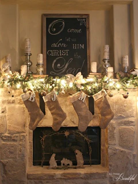 Get Ready To Decorate Your Fireplace Mantel For Christmas So May Fun And Unique options In This List Of 30 well fitted Holiday Mantels Featured On Bekob ComGet Ready To Decorate Y