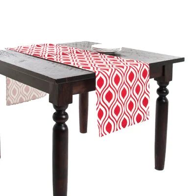 Saro-Teardrop-Design-Printed-Table-Runner-969