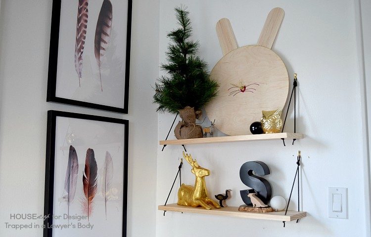 Handmade Shelves With Leather Brackets