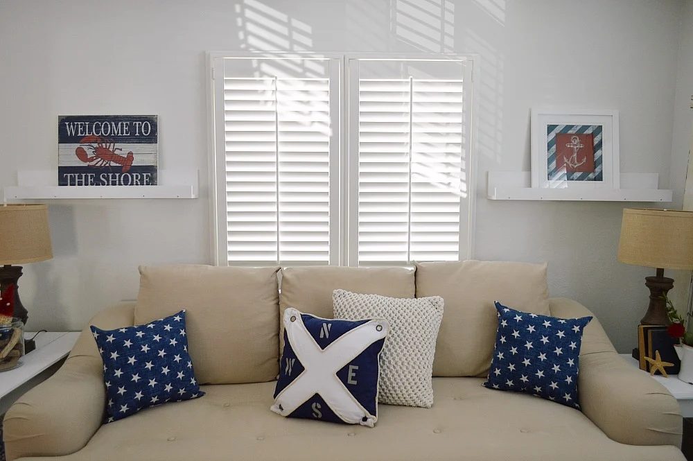 Handmade Picture Ledge Shelf. Coastal Cottage With Nautical Style.