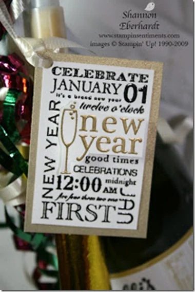 Stampin Sentiments bottle tag