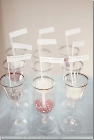 Style Me Pretty Glass place card holders