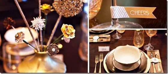 hwtm metallic dinner party