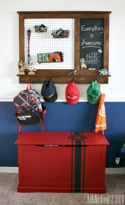 Pegboards can be used in every room in your house! Here are 32 pegboard options to show you just how versatile the humble pegboard can be. 32 Pegboard options For Every Room in You