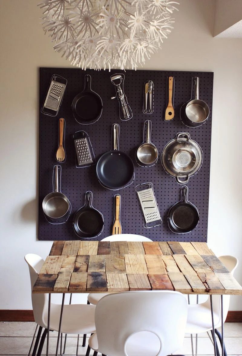 Pegboards can be used in every room in your house! Here are 32 pegboard options to show you just how versatile the humble pegboard can be. 32 Pegboard options For Every Room in You