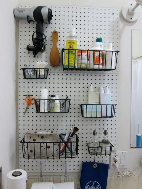 Pegboards can be used in every room in your house! Here are 32 pegboard options to show you just how versatile the humble pegboard can be. 32 Pegboard options For Every Room in You