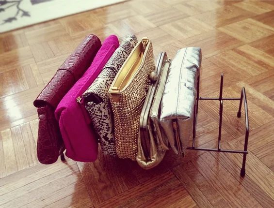 pot lid rack organizer for clutch purses
