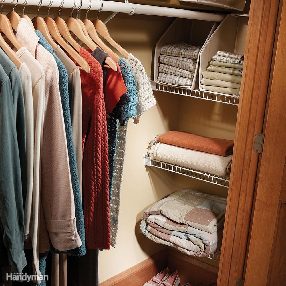add shelves along the sides of the closet