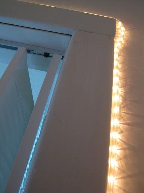 rope lighting in closet