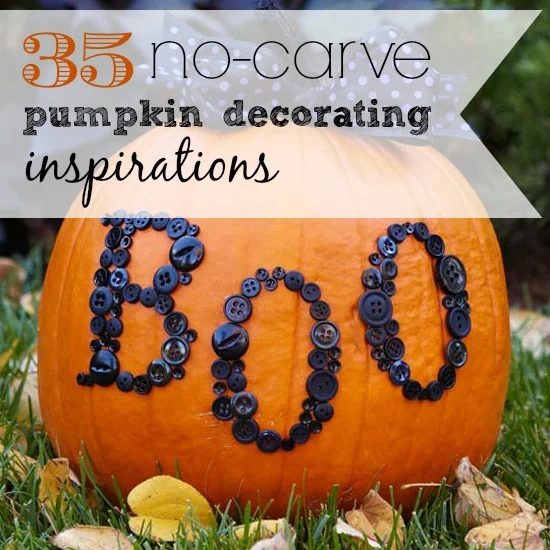35 No-Carve Pumpkin Decorating Inspirations - Tipsaholic, #Halloween, #halloweenDIY, #pumpkin, #nocarvepumpkins