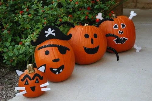 35 No-Carve Pumpkin Decorating Inspirations - Tipsaholic, #Halloween, #halloweenDIY, #pumpkin, #nocarvepumpkins